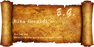 Bika Gorgiás névjegykártya